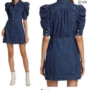 Frame Denim Indigo Long Sleeve Dress